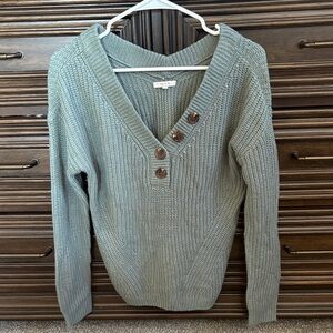 Maurices Green V-Neck Sweater